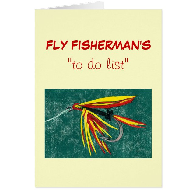 Flygfisket "to do"-listkort "Firecracker" Hälsningskort (Framsidan)