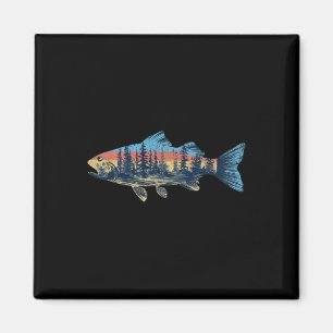 Flygfisket Trout Natature Outdoor Fisherman Wildli Magnet