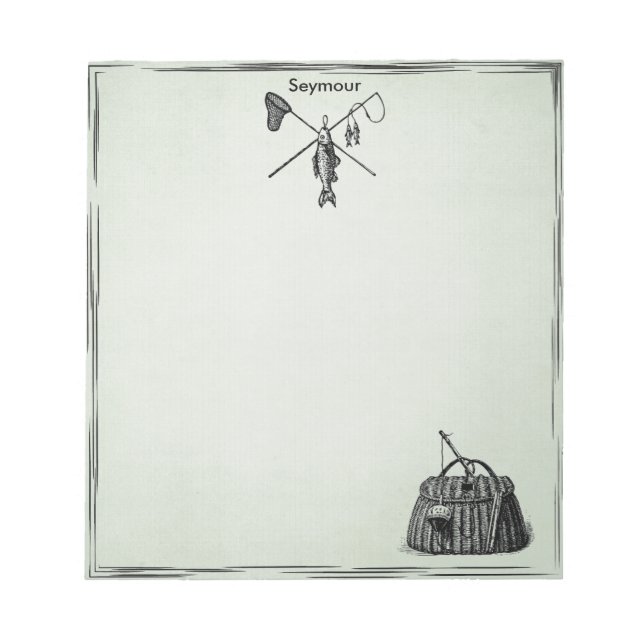 Flygfisket vintage anteckningsblock (Framsida)