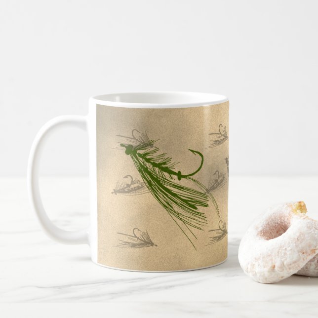 Flygfisket vintage Art Kaffemugg (Med munk)