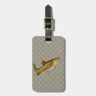 Flygfisket vintage regnbåge Trout Bagagebricka