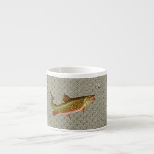 Flygfisket vintage regnbåge Trout Espressomugg