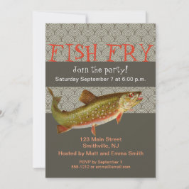 Flygfisket vintage regnbåge Trout Inbjudningar