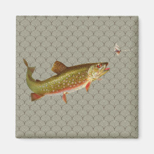 Flygfisket vintage regnbåge Trout Magnet