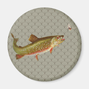 Flygfisket vintage regnbåge Trout Magnet