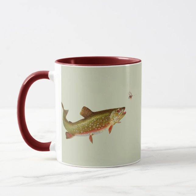 Flygfisket vintage regnbåge Trout Mugg (Vänster)
