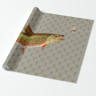 Flygfisket vintage regnbåge Trout Presentpapper