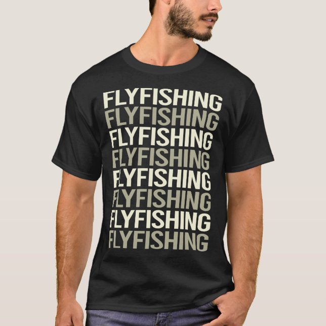Flygfisket Vit text T Shirt (Framsida)