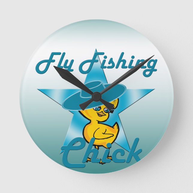 Flygfiskets Chick #7 Rund Klocka (Framsida)