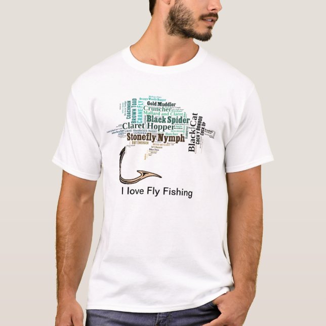 Flygfiskeutslagsplatsskjorta T-shirt (Framsida)