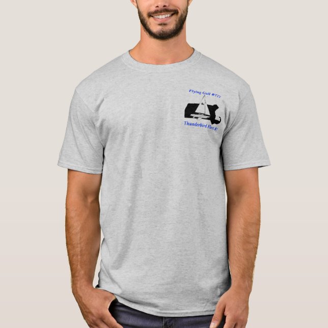 flygfiskmåsgrå färg t-shirt (Framsida)