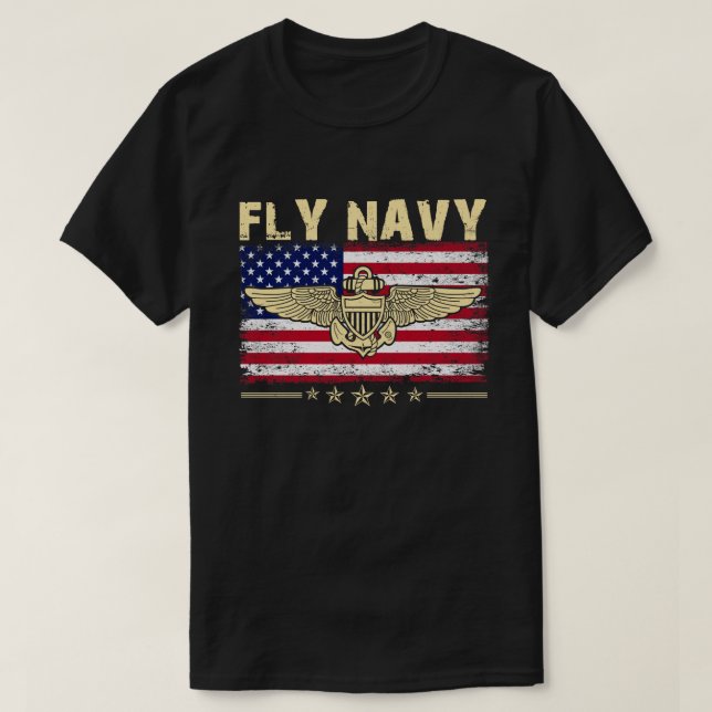 Flygflottans skeppsbefäl Pilot Vingar T Shirt (Design framsida)