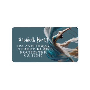Flygflygande Luft Yoga Instructor Pilates Fitness Adressetikett