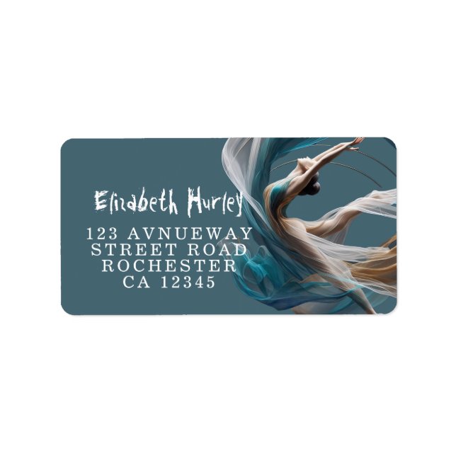 Flygflygande Luft Yoga Instructor Pilates Fitness Adressetikett (Framsidan)