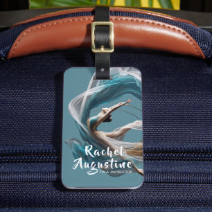 Flygflygande Luft Yoga Instructor Pilates Fitness Bagagebricka