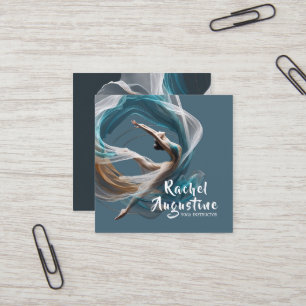 Flygflygande Luft Yoga Instructor Pilates Fitness Fyrkantigt Visitkort