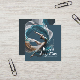 Flygflygande Luft Yoga Instructor Pilates Fitness Fyrkantigt Visitkort