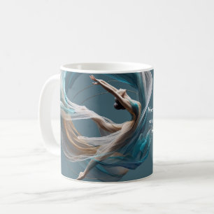 Flygflygande Luft Yoga Instructor Pilates Fitness Kaffemugg