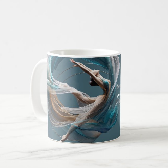 Flygflygande Luft Yoga Instructor Pilates Fitness Kaffemugg (Framsida vänster)