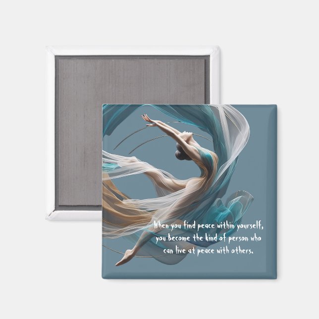 Flygflygande Luft Yoga Instructor Pilates Fitness Magnet (Front/Back)