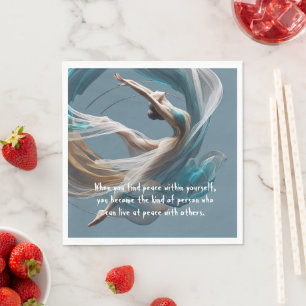 Flygflygande Luft Yoga Instructor Pilates Fitness Pappersservett
