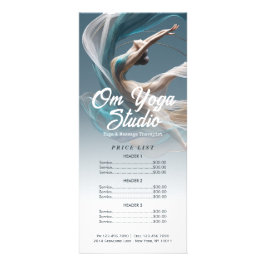 Flygflygande Luft Yoga Instructor Pilates Fitness Reklamkort