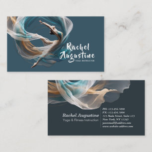 Flygflygande Luft Yoga Instructor Pilates Fitness Visitkort