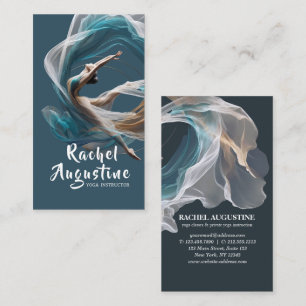 Flygflygande Luft Yoga Instructor Pilates Fitness Visitkort