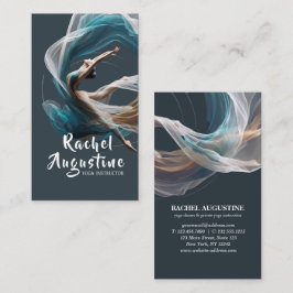 Flygflygande Luft Yoga Instructor Pilates Fitness Visitkort