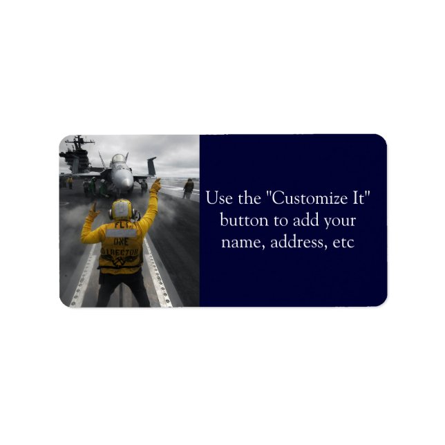 Flygförarkabin för fraktförare adressetikett (Framsidan)