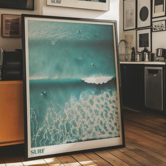 Flygfoto Surfning Fotografi Oceanvåg Vägg Poster (Skapare uppladdad)
