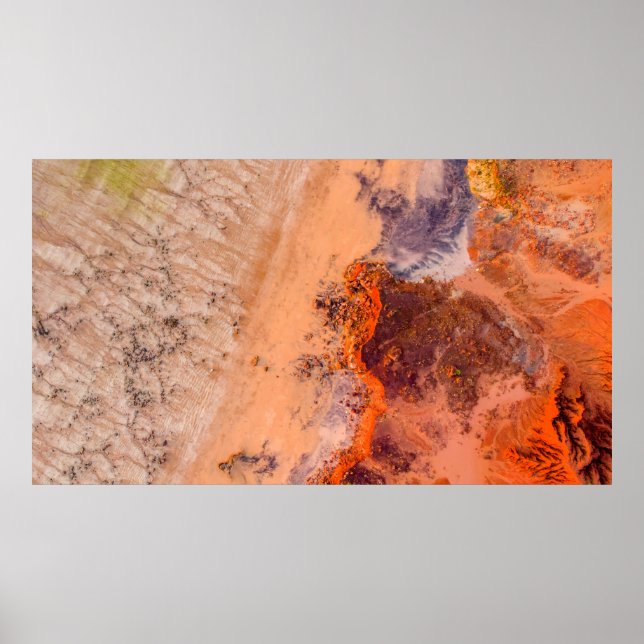 Flygfotografi av berg på morgonen poster (Framsidan)