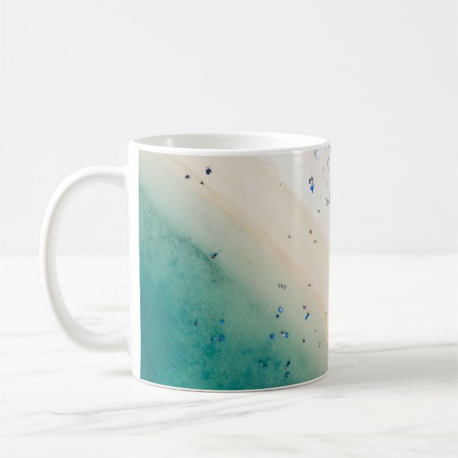 Flygfotografi av kustland kaffemugg (Vänster)