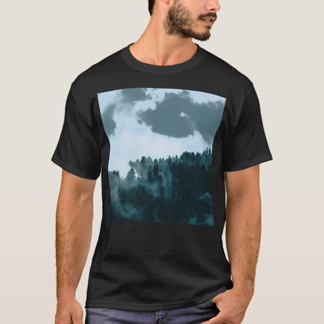 Flygfotografi av Mörk Gräs Träd - Färgfilm T Shirt (Framsida)