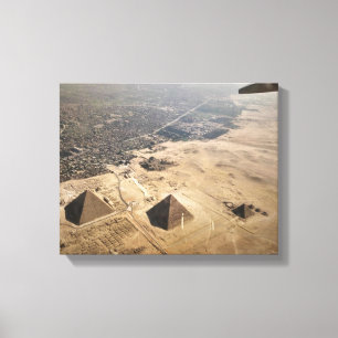 Flygfotografi av pyramider av Egypten Canvastryck