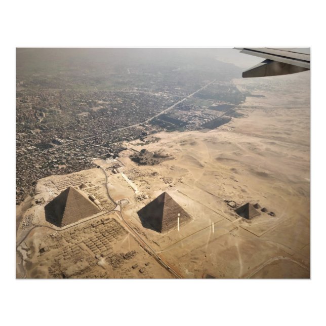Flygfotografi av pyramider av Egypten Fototryck (Framsidan)