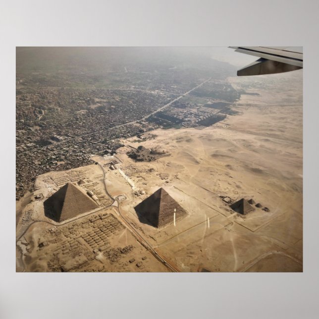 Flygfotografi av pyramider av Egypten Poster (Framsidan)