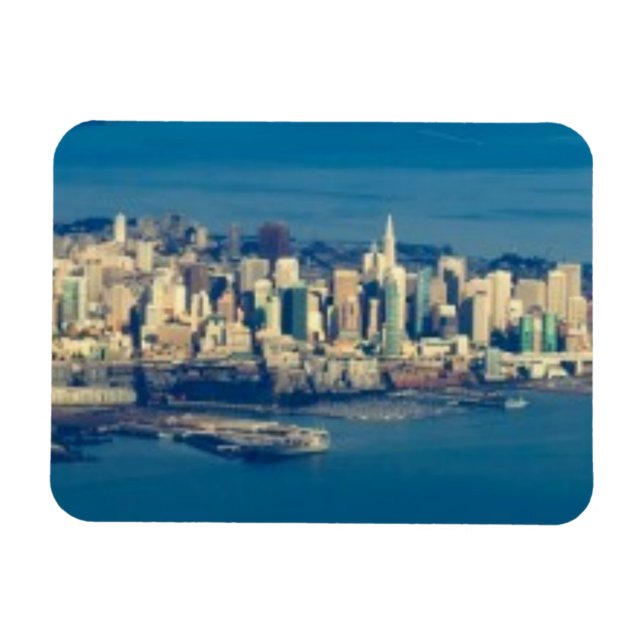 Flygfotografi av San Francisco Bay Magnet (Horisontell)