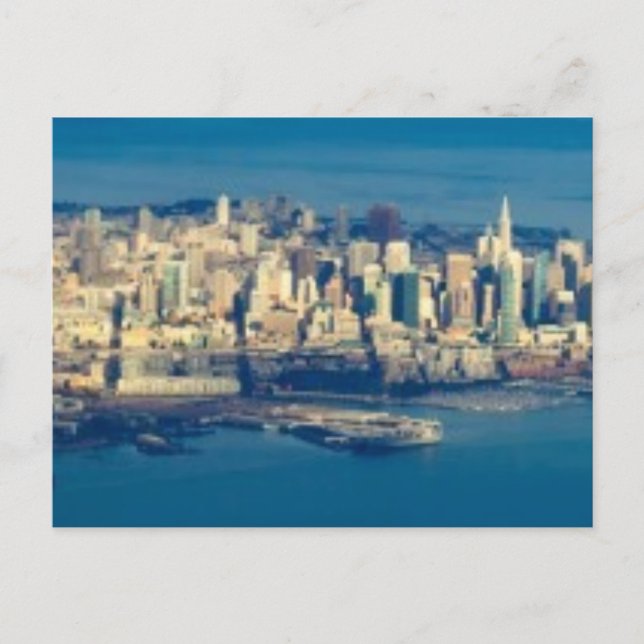 Flygfotografi av San Francisco Bay Vykort (Framsida)