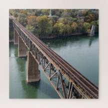 Flygfotospår Järnvägen på Potomakfloden