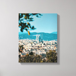 Flygfotot av stad canvastryck