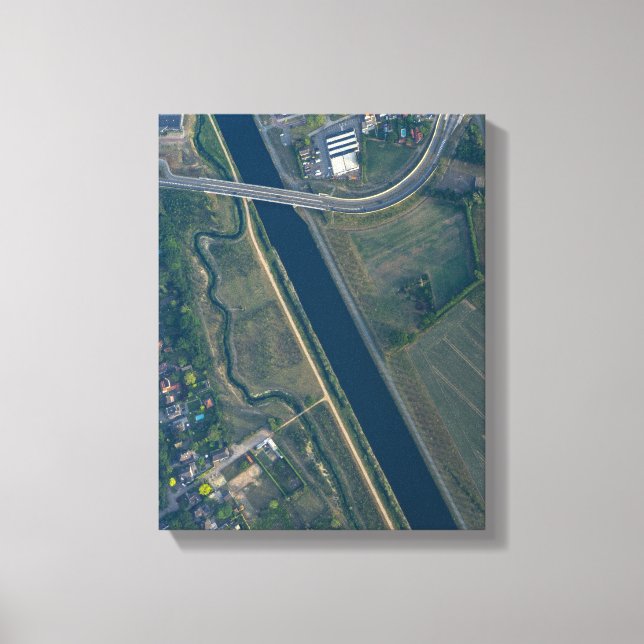 Flygfotot av stadskylin canvastryck (Framsida)