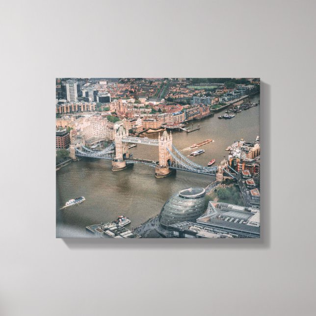 Flygfotot av suspensionsbrygga canvastryck (Framsida)