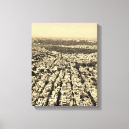 Flygfotot av takhöjder i städer canvastryck