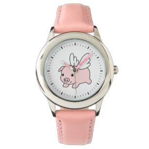 Flyggris - gullig Piglet med vingar Armbandsur