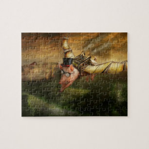 Flyggris - Steampunk - flygswinena Pussel