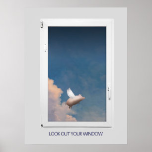 flyggrisaffisch - 24 x 32 flytta sig mycket poster