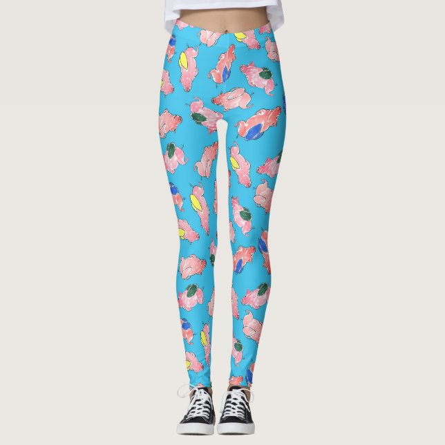 Flyggrisdamasker Leggings (Framsida)