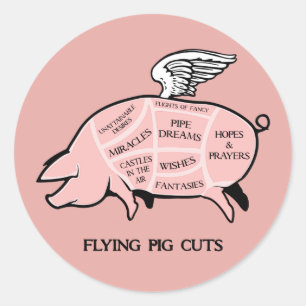 Flyggrisen klipper klistermärken