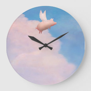 flyggrisen tar tid på stor klocka
